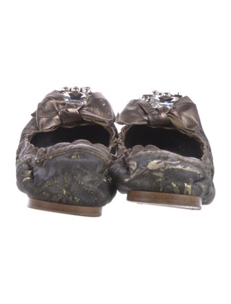 Miu Miu Bow Accents Ballet Flats