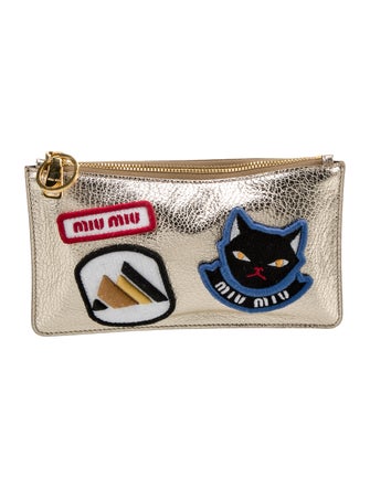 Miu Miu Cat Key Pouch Calfskin Wallet