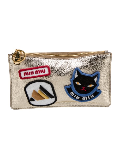 Miu Miu Cat Key Pouch Calfskin Wallet