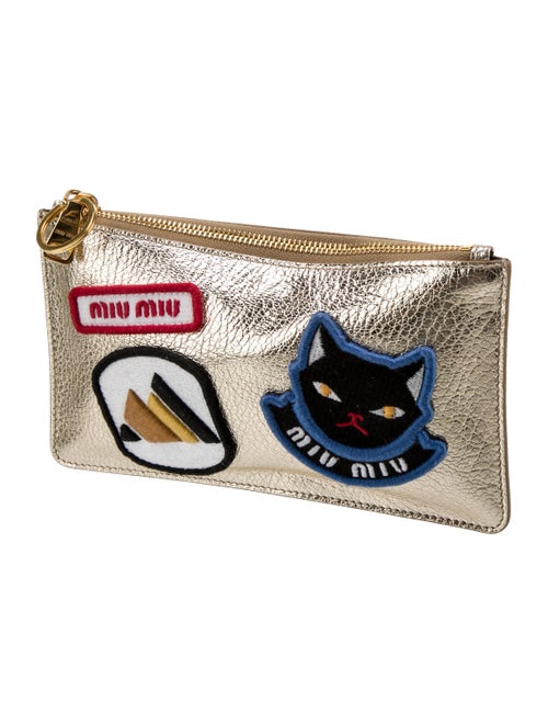 Miu Miu Cat Key Pouch Calfskin Wallet