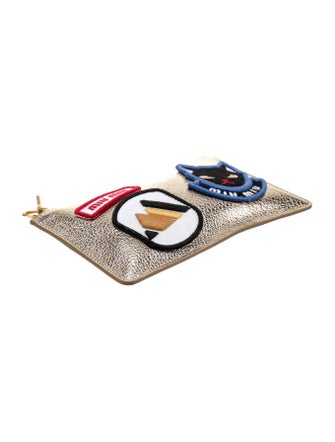 Miu Miu Cat Key Pouch Calfskin Wallet