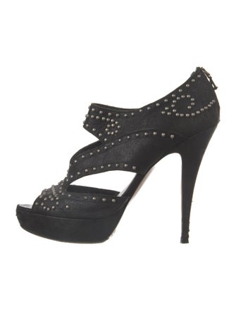 Miu Miu Leather Studded Accents Pumps