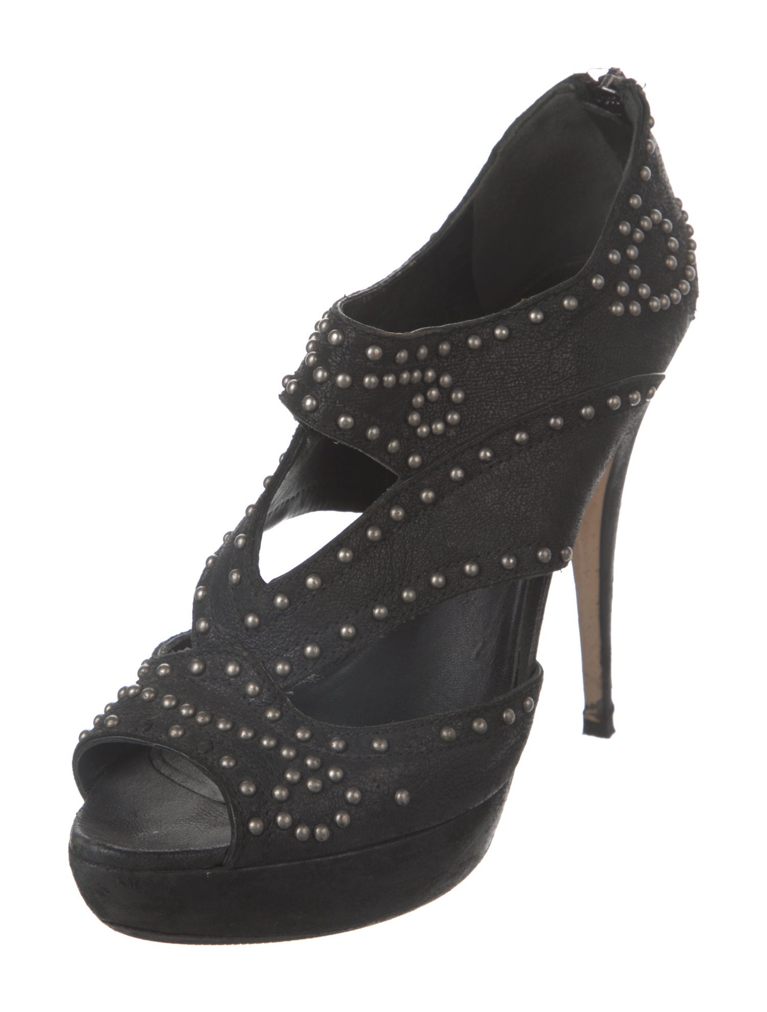 Miu Miu Leather Studded Accents Pumps
