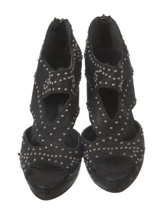 Miu Miu Leather Studded Accents Pumps