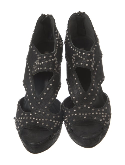 Miu Miu Leather Studded Accents Pumps