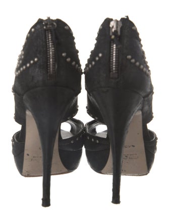 Miu Miu Leather Studded Accents Pumps