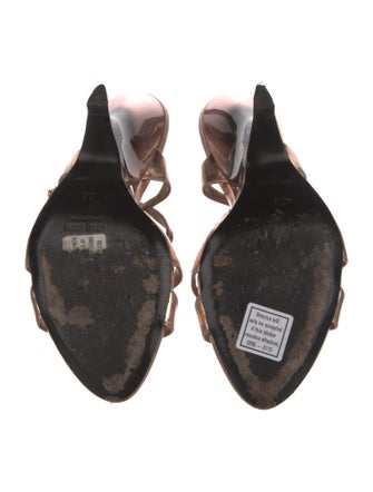 Miu Miu 2010's Leather Slingback Sandals