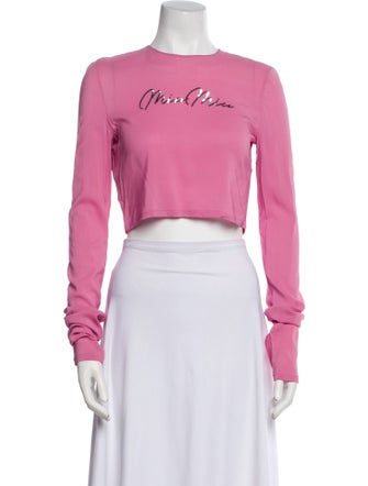 Miu Miu 2022 Graphic Print Crop Top