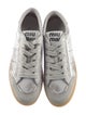 Miu Miu Leather Distressed Accents Sneakers