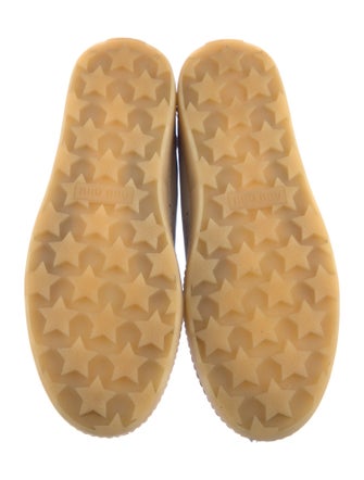 Miu Miu Leather Distressed Accents Sneakers