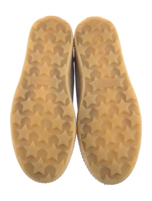 Miu Miu Leather Distressed Accents Sneakers