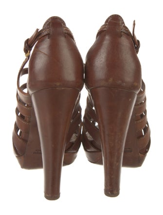 Miu Miu Leather T-Strap Pumps