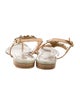 Miu Miu Leather T-Strap Sandals