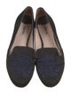 Miu Miu Satin Crystal Embellishments Loafers
