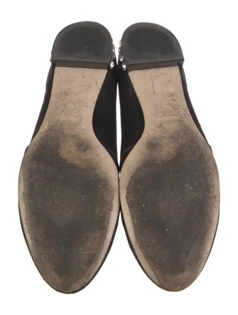 Miu Miu Satin Crystal Embellishments Loafers