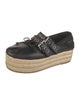Miu Miu Leather Bow Accents Espadrilles