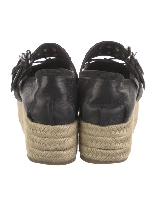 Miu Miu Leather Bow Accents Espadrilles