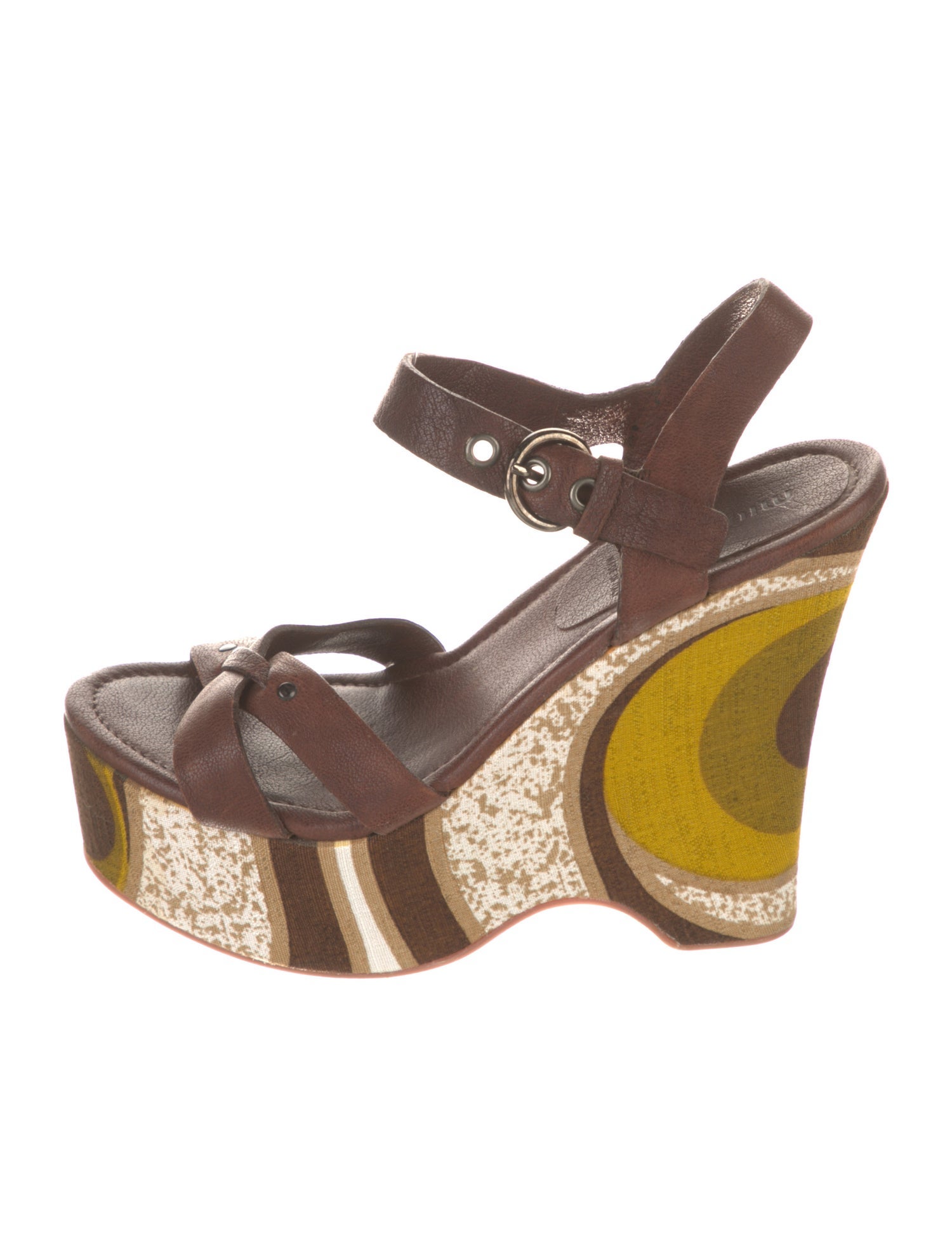 Miu Miu Leather Slingback Sandals