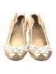 Miu Miu Leather Crystal Embellishments Ballet Flats