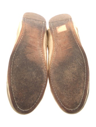 Miu Miu Leather Crystal Embellishments Ballet Flats