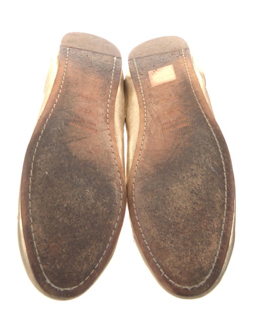 Miu Miu Leather Crystal Embellishments Ballet Flats