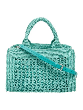 Miu Miu Raffia Top Handle Bag