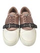 Miu Miu Leather Colorblock Pattern Sneakers