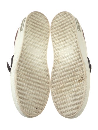 Miu Miu Leather Colorblock Pattern Sneakers
