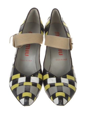 Miu Miu Leather Printed Mules