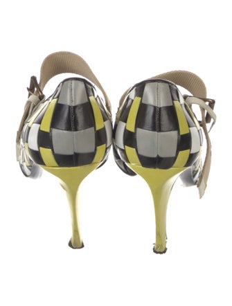 Miu Miu Leather Printed Mules