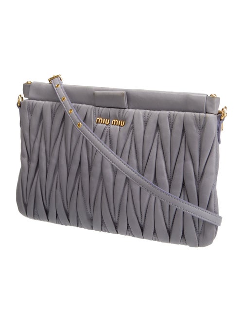 Miu Miu Lambskin Matelassé Frame w/ Strap
