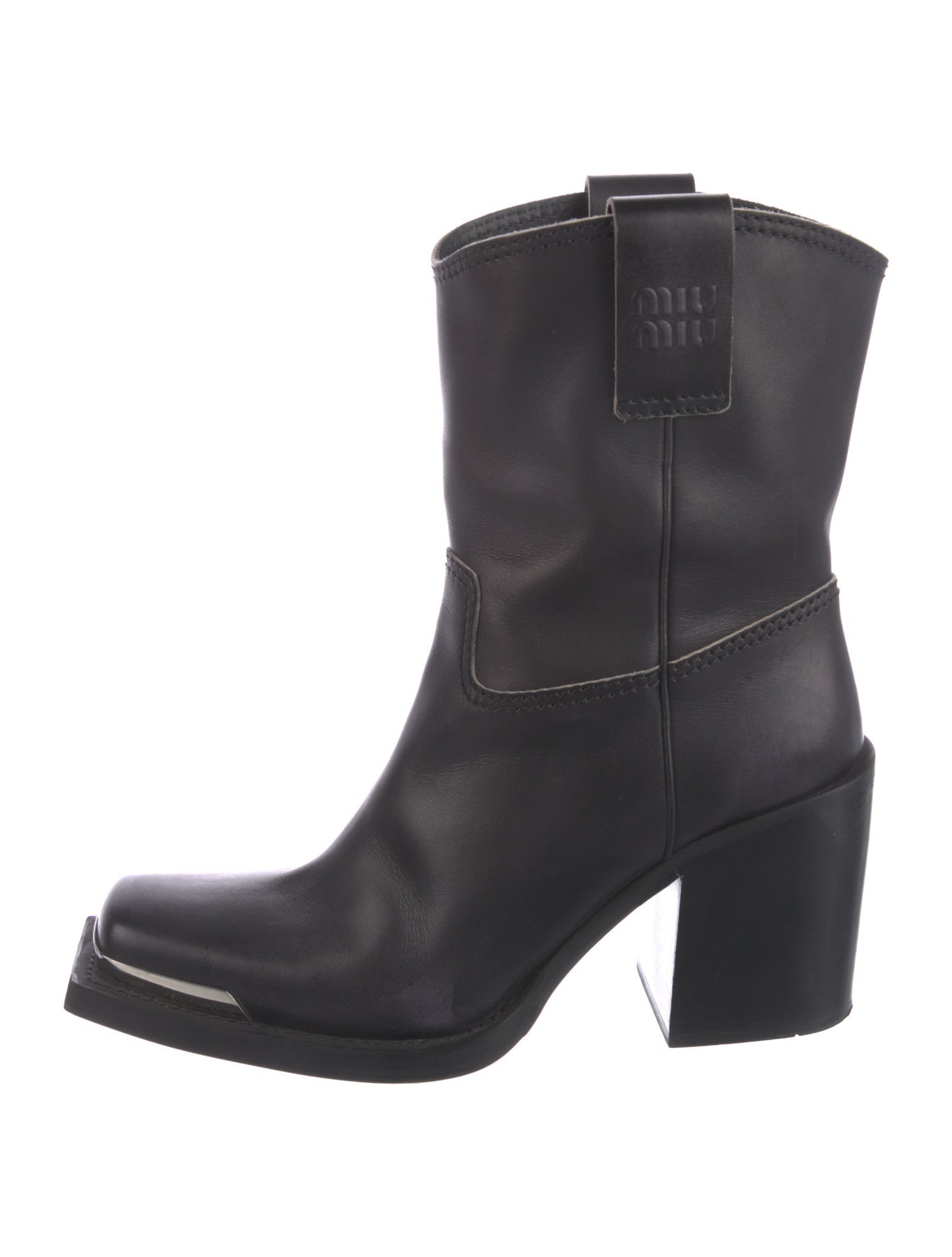 Miu Miu Leather Western Boots