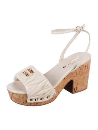Miu Miu Leather Sandals