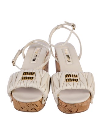 Miu Miu Leather Sandals