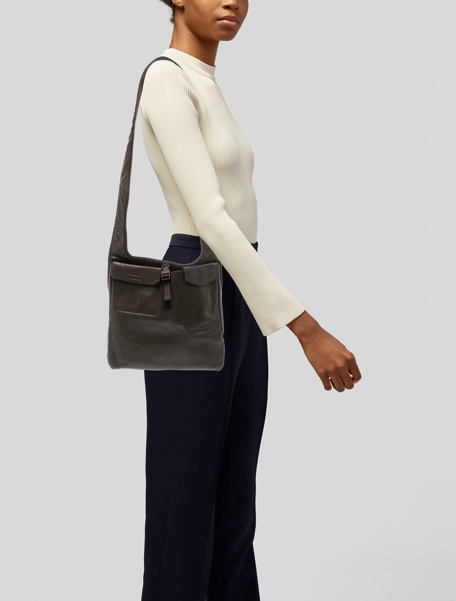 Miu Miu Leather Messenger Bag