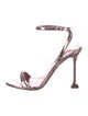 Miu Miu Patent Leather Crystal Embellishments Sandals