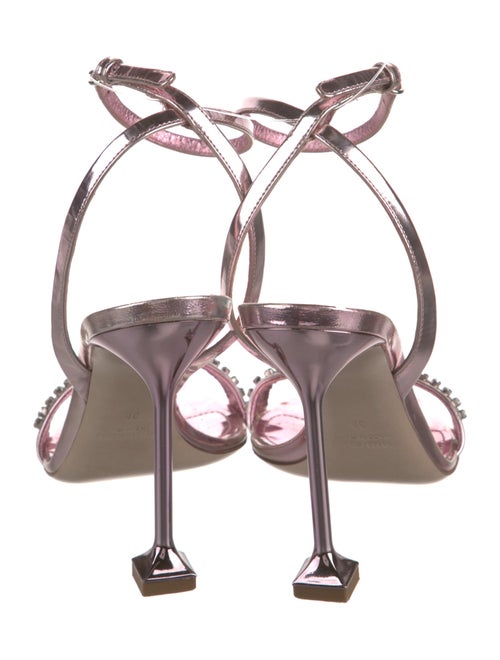 Miu Miu Patent Leather Crystal Embellishments Sandals