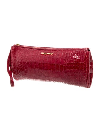 Miu Miu Embossed Leather Clutch