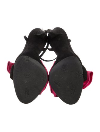 Miu Miu Suede Bow Accents D'Orsay Pumps