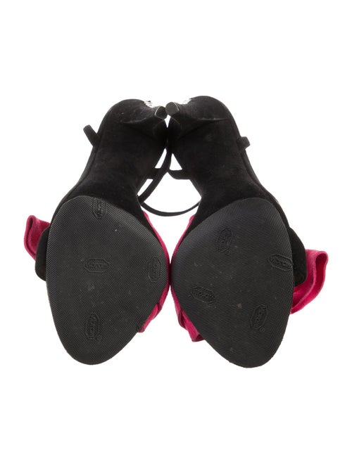 Miu Miu Suede Bow Accents D'Orsay Pumps