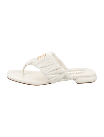 Miu Miu Leather Slides