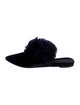 Sanayi 313 Velvet Pom-Pom Embellishments Mules