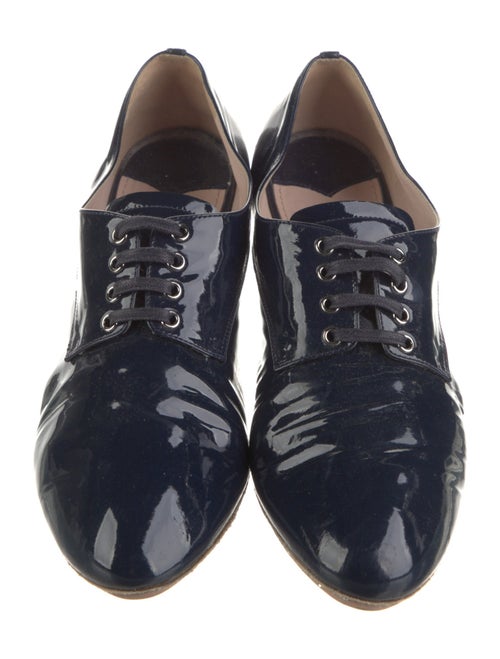 Miu Miu Patent Leather Glitter Accents Oxfords