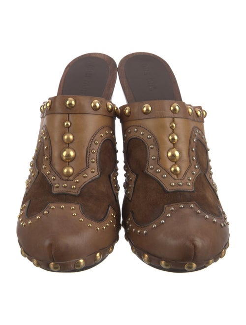 Miu Miu Leather Patterned Mules