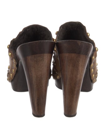 Miu Miu Leather Patterned Mules