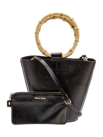 Miu Miu Leather Bucket Bag