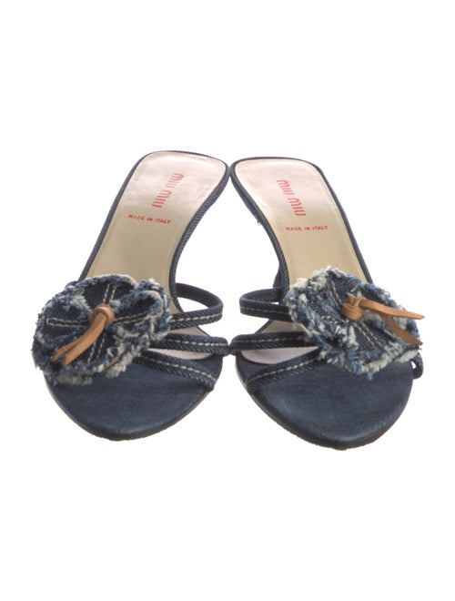 Miu Miu Denim Slides