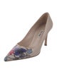 Miu Miu Leather Floral Print Pumps