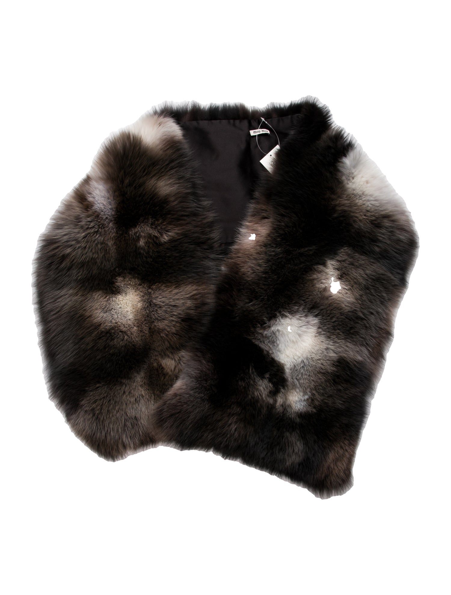 Miu Miu Fur Animal Print Scarf