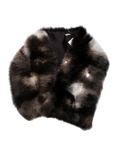 Miu Miu Fur Animal Print Scarf